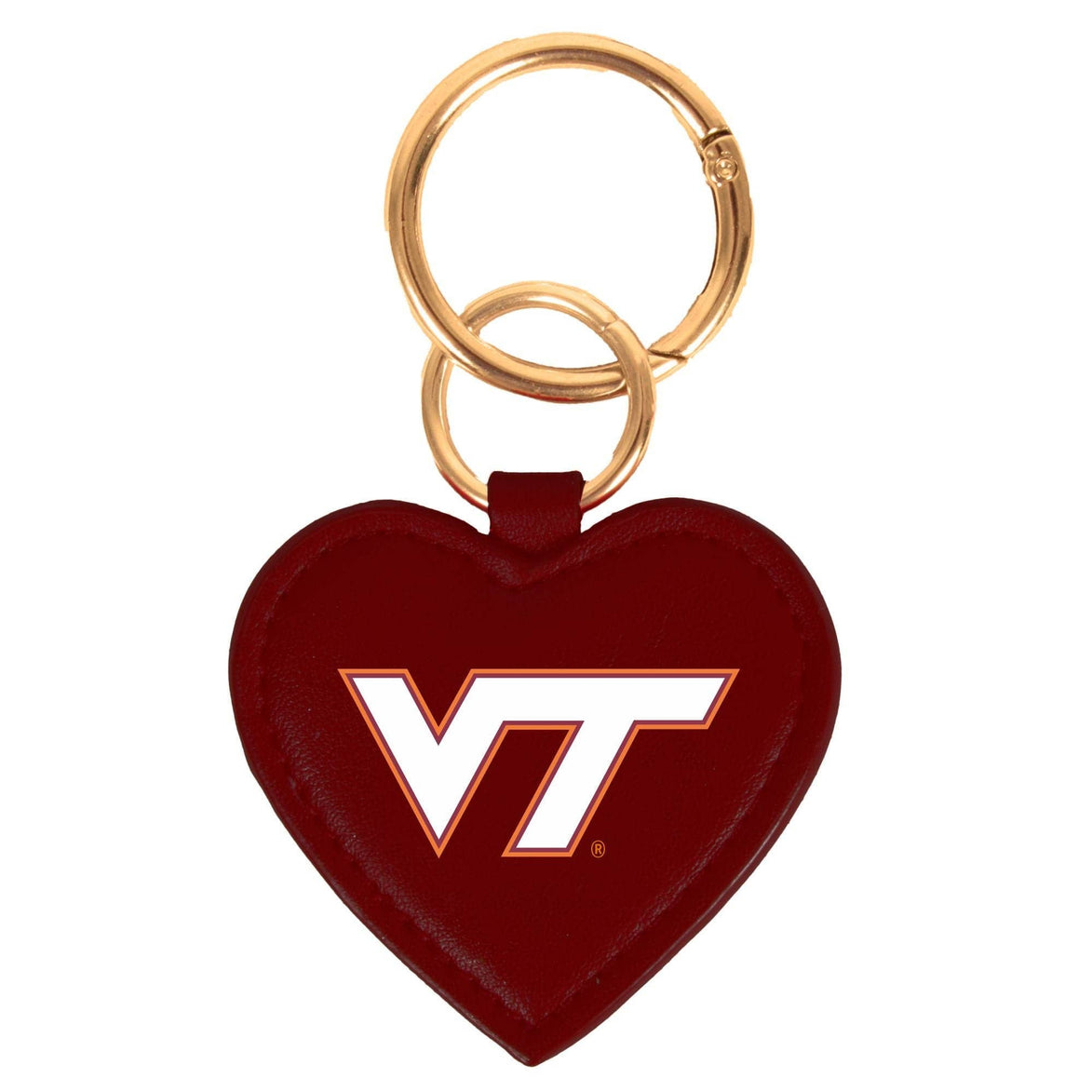 Virginia Tech Hokies Heart Purse Charm/ Key Ring by Desden
