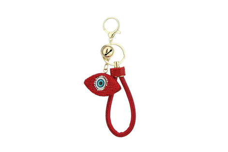 Evil Eye Themed Rhinestone Keychain