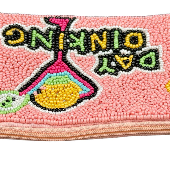 Day Dinking Beaded Coin Pouch