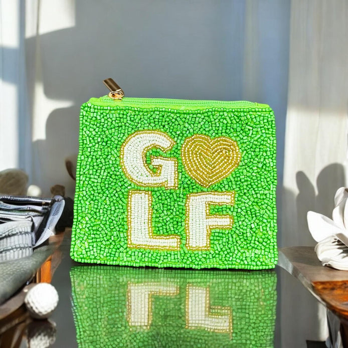 Golf Beaded Coin Purse