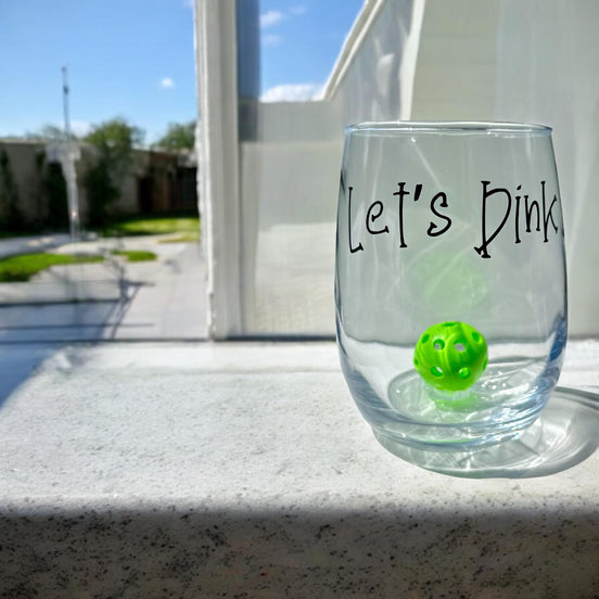 Pickleball Wine Glass - Stemless