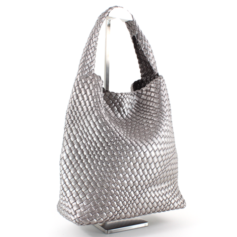 P23067 Woven Hobo Bag w/Cosmetic Pouch