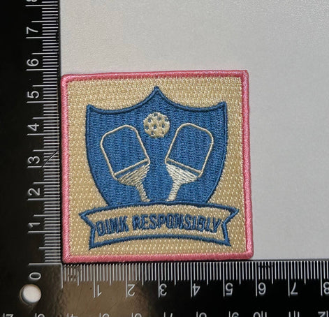 Pickleball "Dink Responsibly", pickleball patch, sports