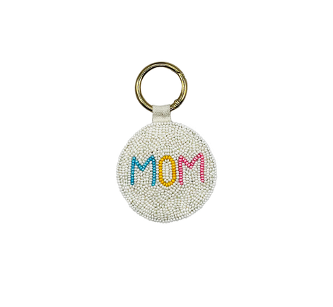 MOM BEADED KEYCHAIN