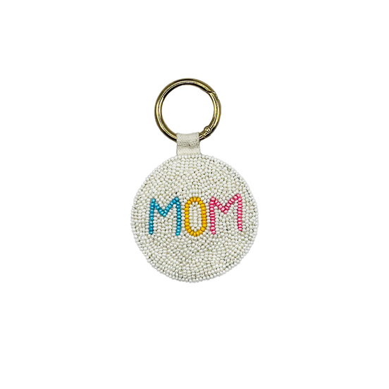 MOM BEADED KEYCHAIN