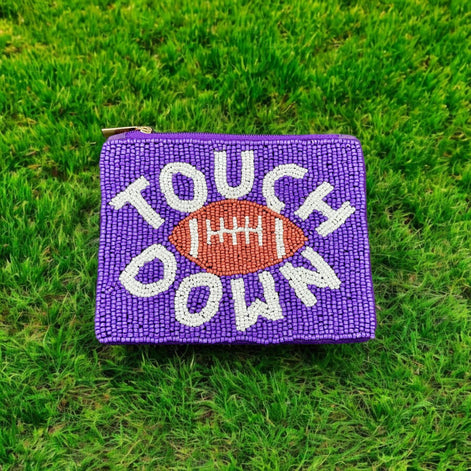 Touchdown Beaded Coin Purse