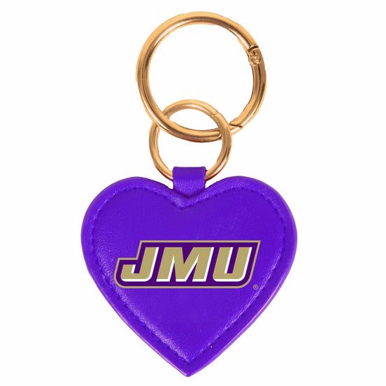 James Madison University Heart Purse Charm/ Key Ring by Desden