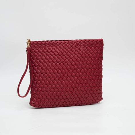 Hand-woven braided Clutch Zip Wristlet Bag