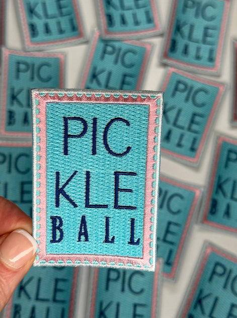 Pickleball Stamp patch, pickleball patches, cocktail club