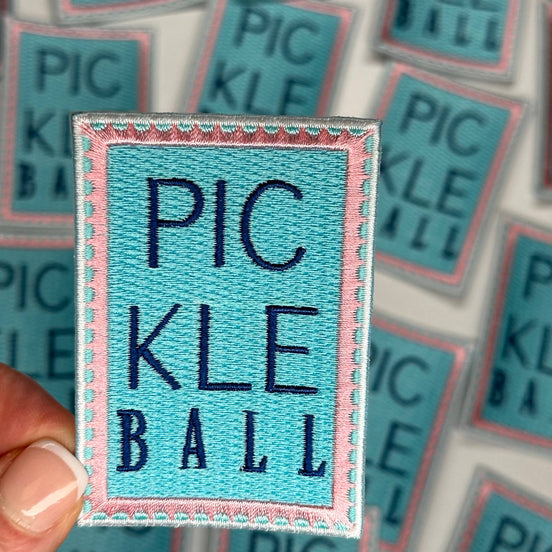Pickleball Stamp patch, pickleball patches, cocktail club
