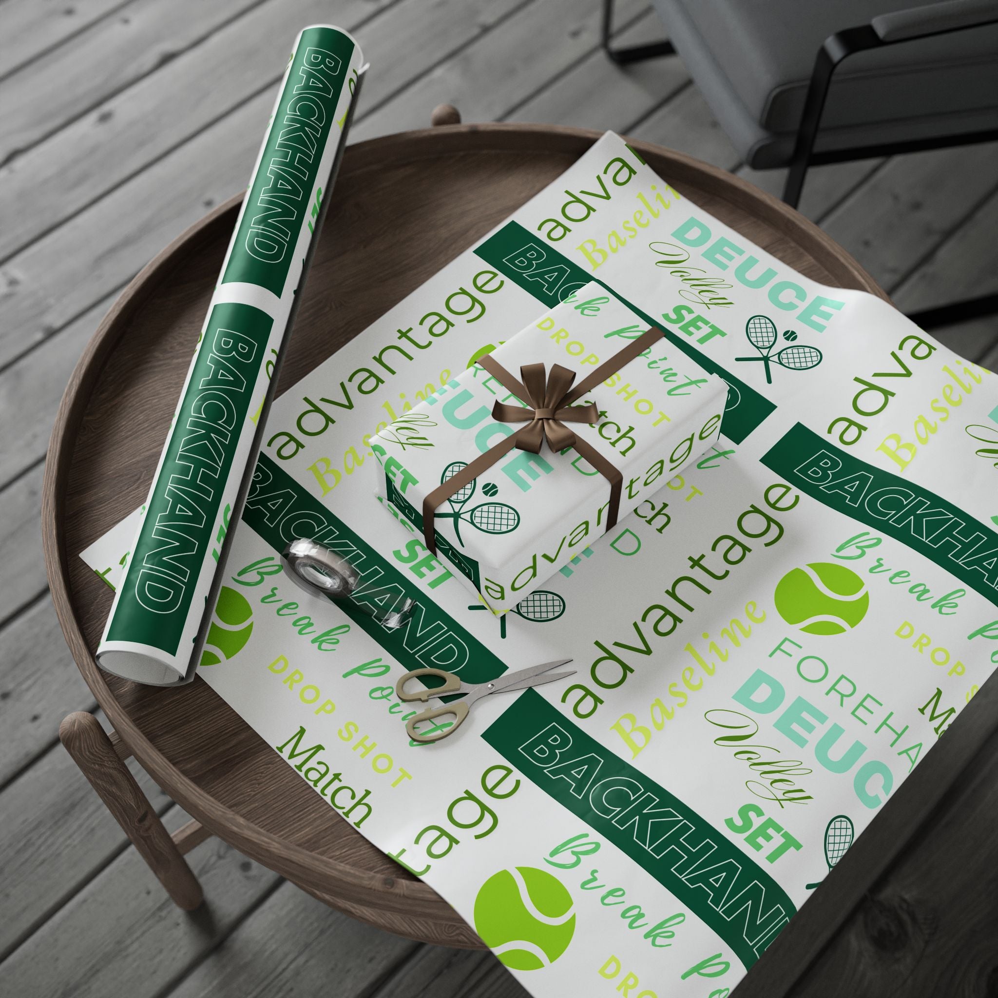 Tennis-Themed Wrapping Paper