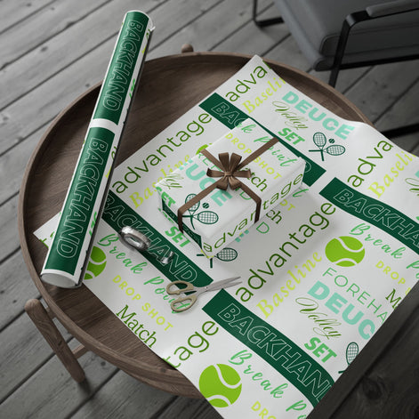 Tennis-Themed Wrapping Paper