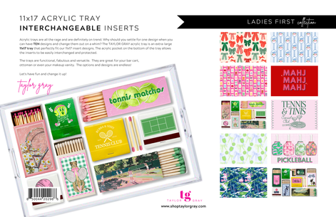 11x17 LADIES FIRST Acrylic Tray Insert (set of 10)