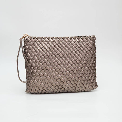 Hand-woven braided Clutch Zip Wristlet Bag