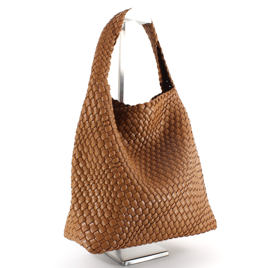 P23067 Woven Hobo Bag w/Cosmetic Pouch