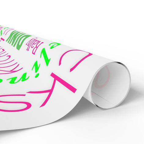 Pickled Pink Wrapping Paper, Pickleball-Themed