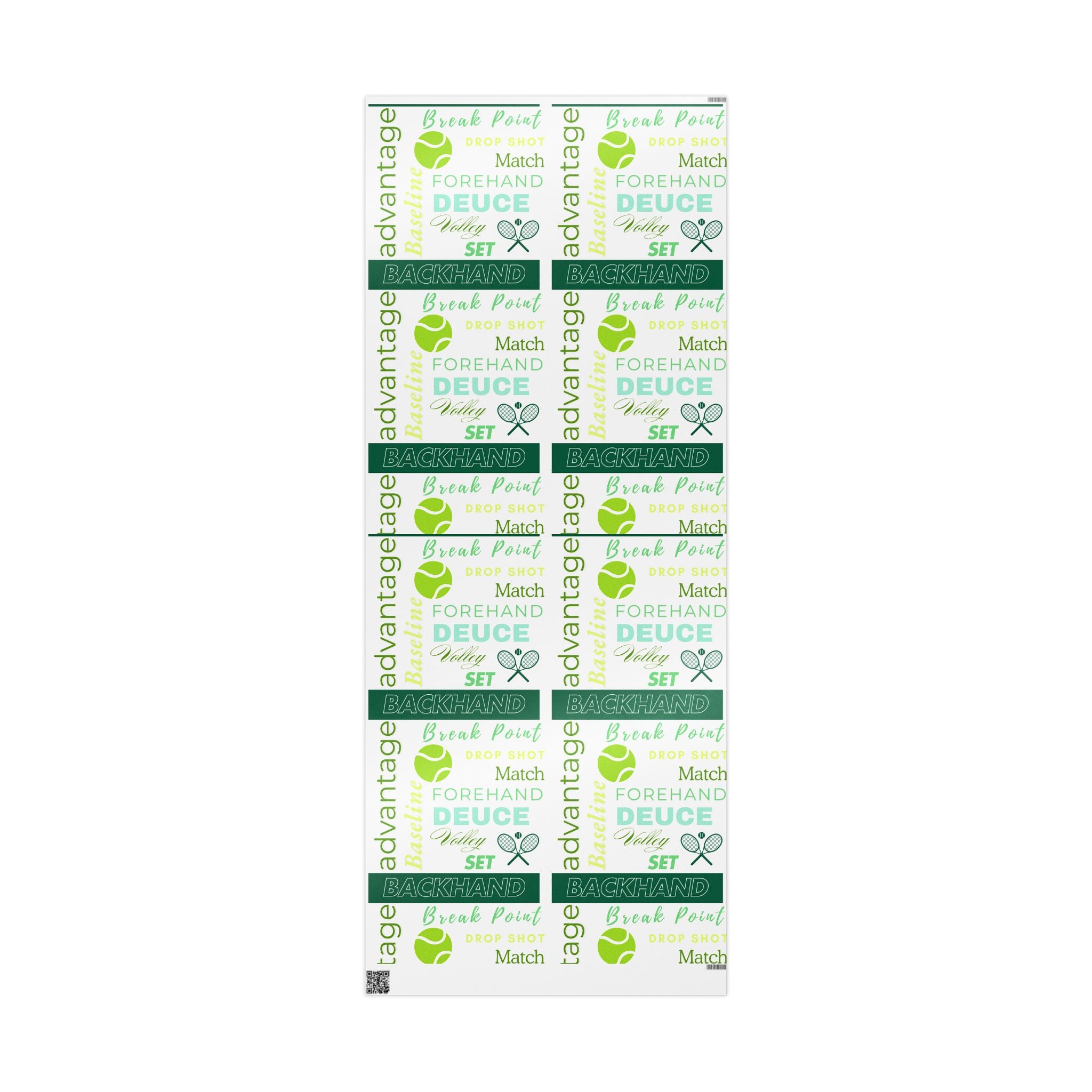 Tennis-Themed Wrapping Paper