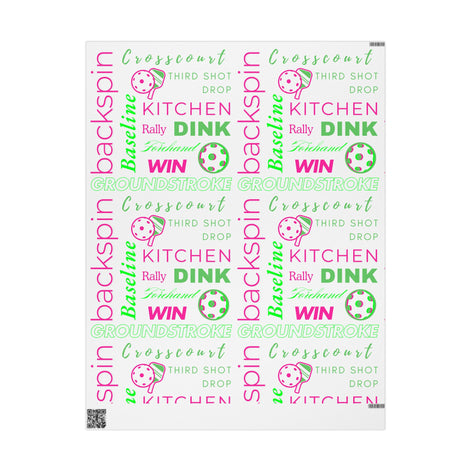 Pickled Pink Wrapping Paper, Pickleball-Themed