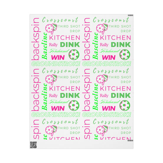 Pickled Pink Wrapping Paper, Pickleball-Themed