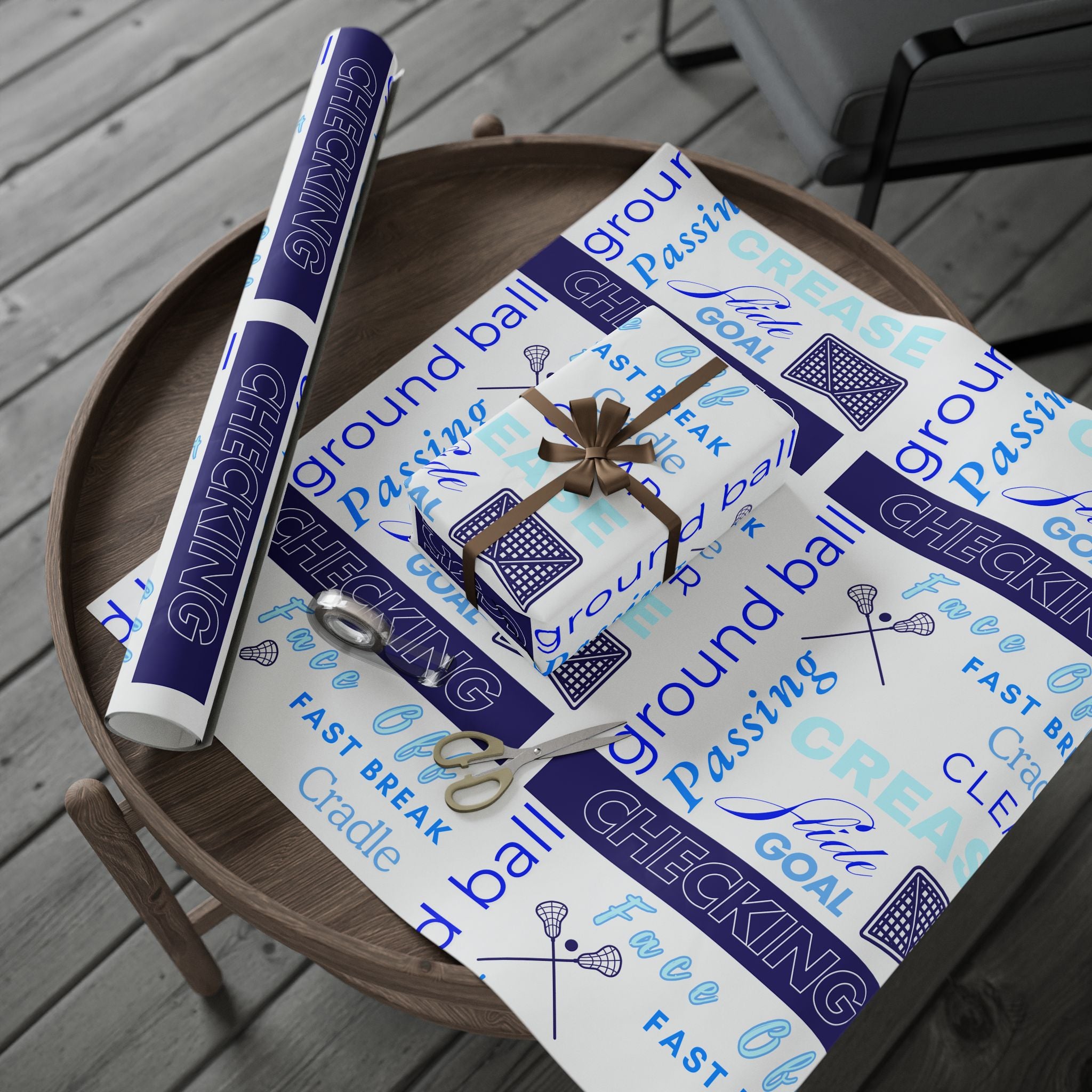 Lacrosse-Themed Wrapping Paper