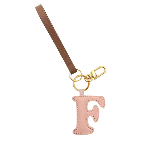 Alphabet Faux Leather Key Chain Bag Charm