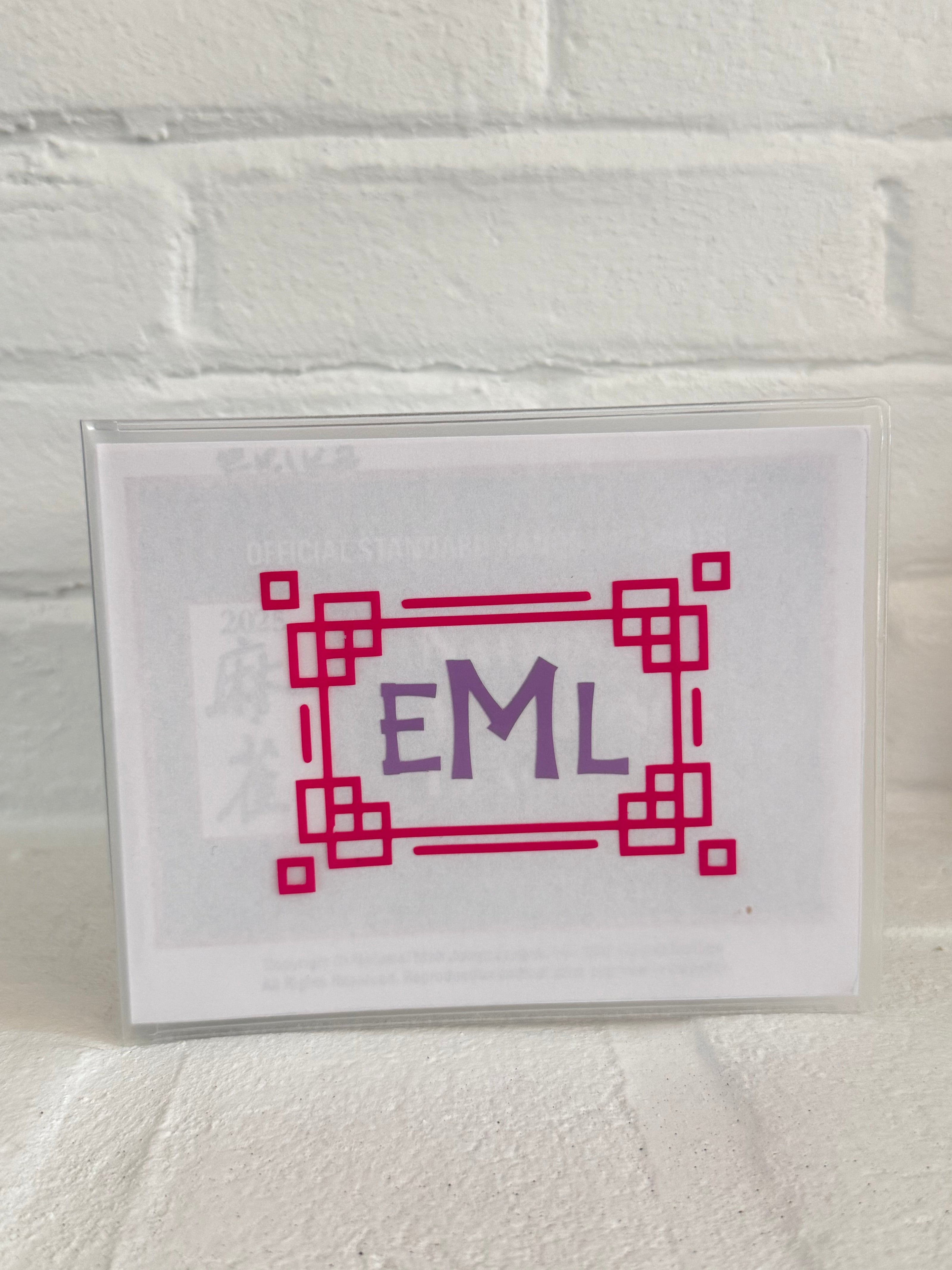 Custom Monogram Mahjong Card Sleeve