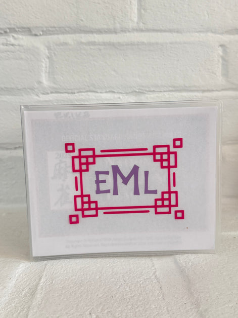 Custom Monogram Mahjong Card Sleeve