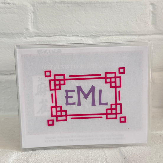 Custom Monogram Mahjong Card Sleeve