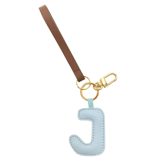 Alphabet Faux Leather Key Chain Bag Charm