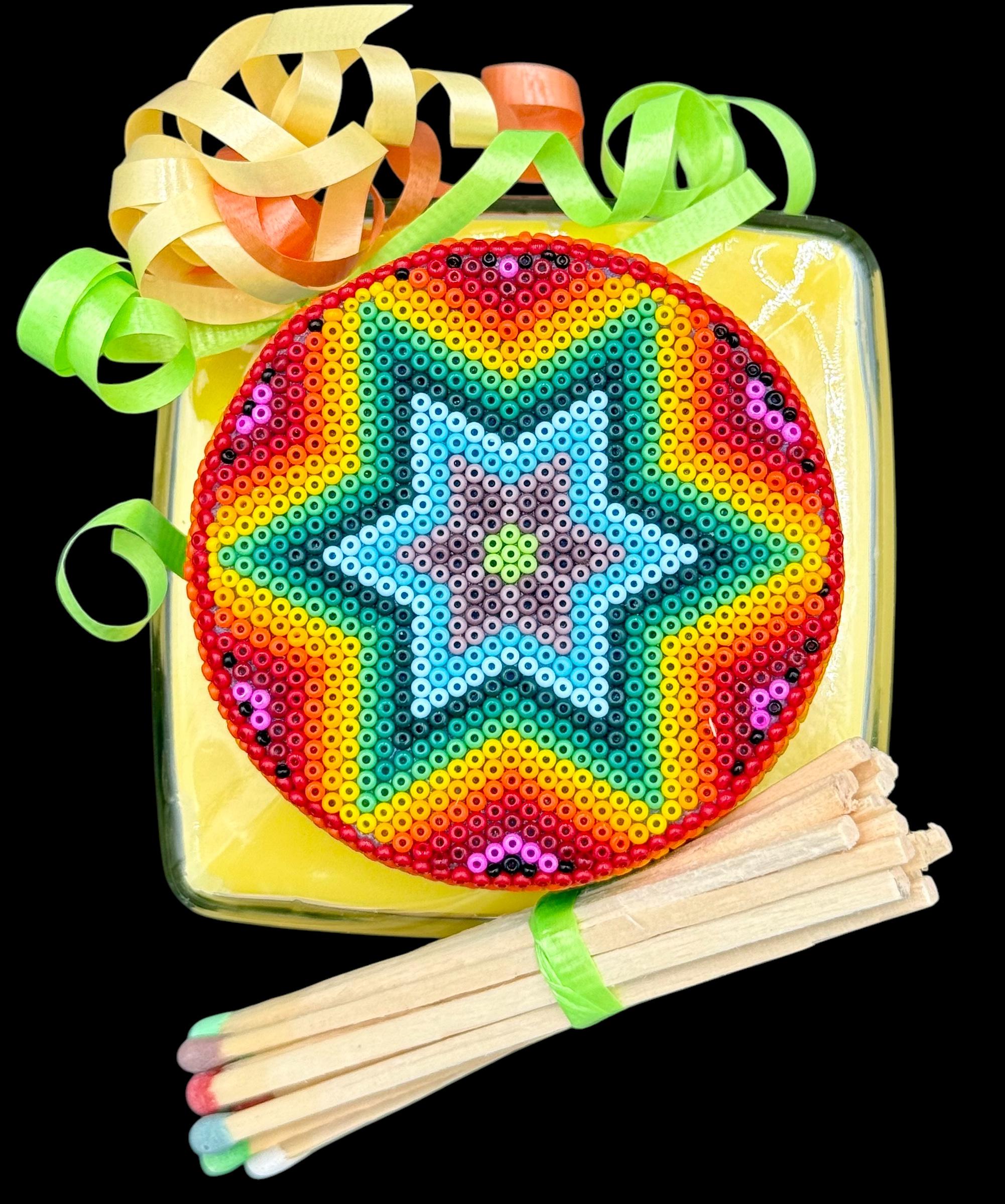 Handmade Beaded Glass Jars/Candles