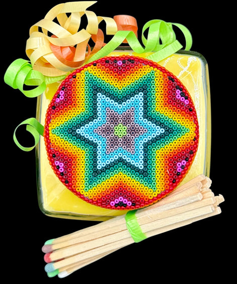 Handmade Beaded Glass Jars/Candles