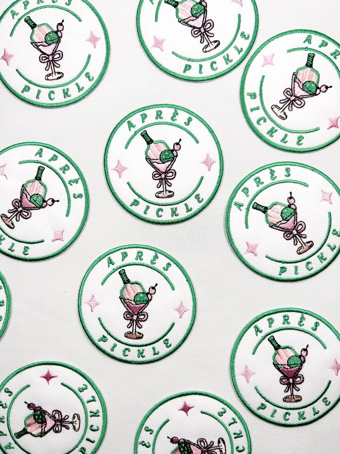 Apres Pickle Embroidered Iron On Patch for Pickleball