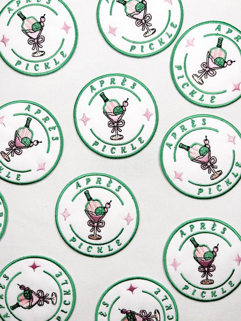 Apres Pickle Embroidered Iron On Patch for Pickleball