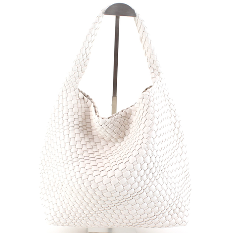 P23067 Woven Hobo Bag w/Cosmetic Pouch