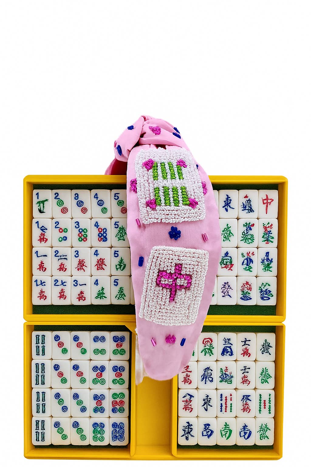 Mahjong Beaded and Sequined Headband