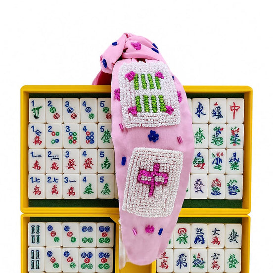 Mahjong Beaded and Sequined Headband