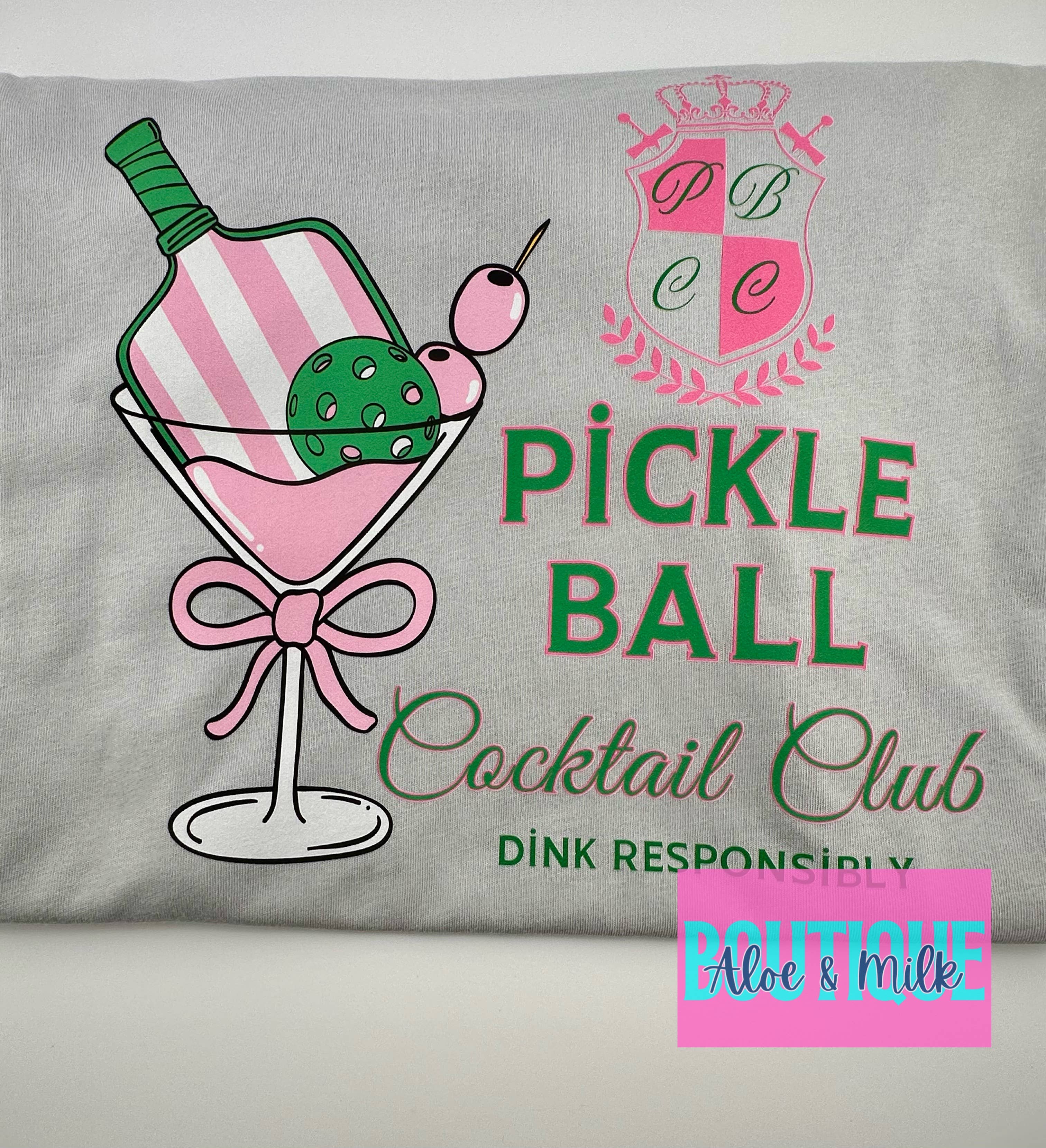 Pickleball Cocktail Club Shirt, ladies pickleball shirts