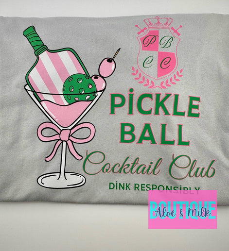 Pickleball Cocktail Club Shirt, ladies pickleball shirts