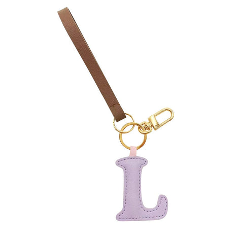 Alphabet Faux Leather Key Chain Bag Charm