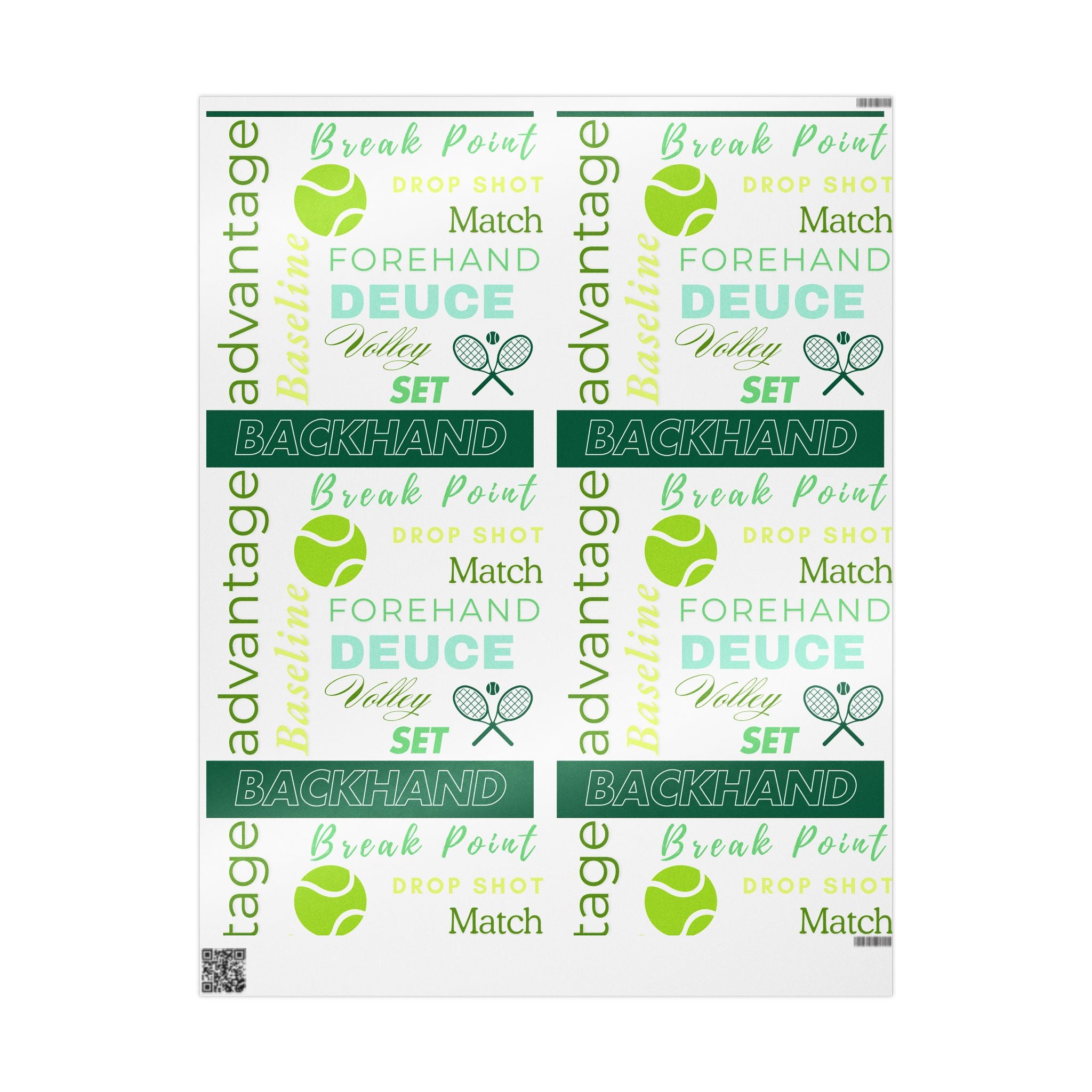 Tennis-Themed Wrapping Paper