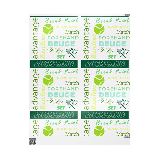 Tennis-Themed Wrapping Paper