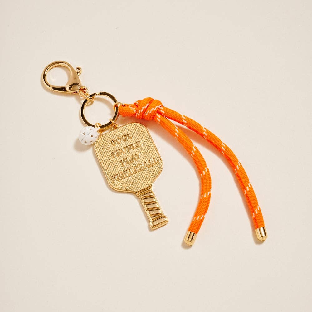 8 In Pickleball Paddle Ball Rope Bagcharm Keychain