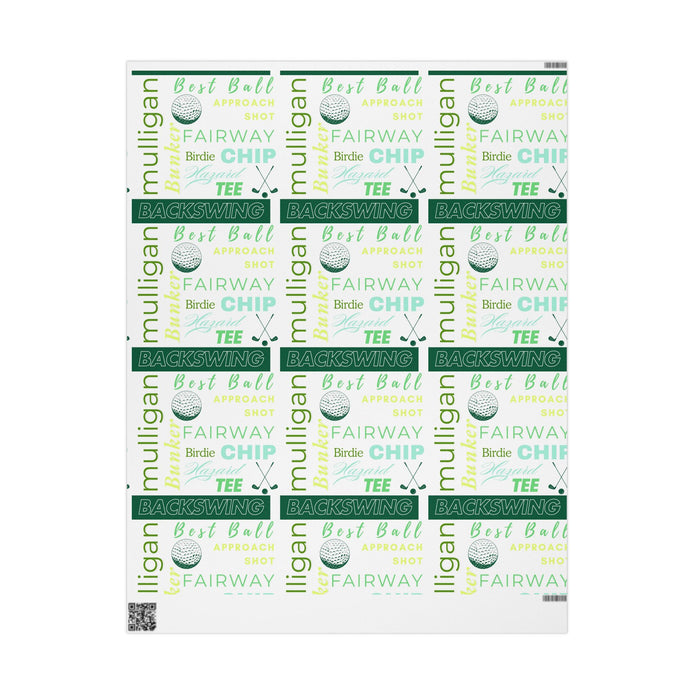 Golf Themed Wrapping Paper