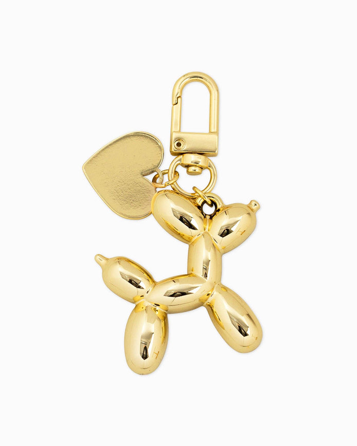 Balloon Dog Heart Bag Charm Keychain