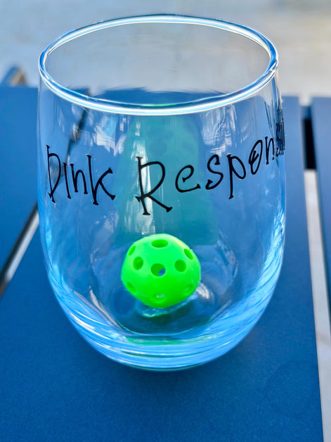 Pickleball Wine Glass - Stemless
