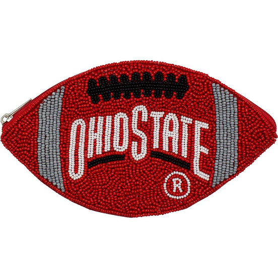 Ohio State University Football Beaded Pouch