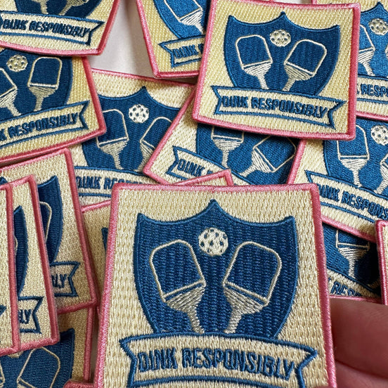 Pickleball "Dink Responsibly", pickleball patch, sports