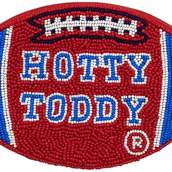 HOTTY TODDY FOOTBAL BEADED POUCH