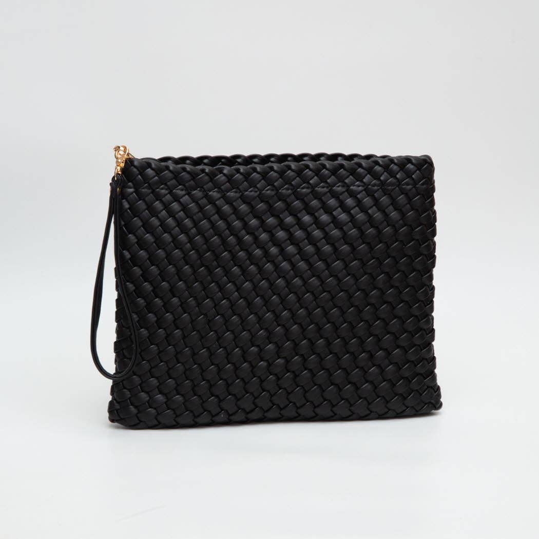 Hand-woven braided Clutch Zip Wristlet Bag