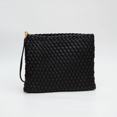 Hand-woven braided Clutch Zip Wristlet Bag